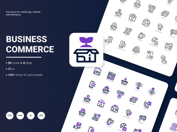 Business Commerce Icon Pack: A Designer's Stitch Test