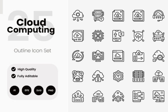 Cloud Computing Icons: Modern Graphics for Crafters