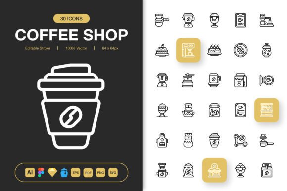 Coffee Shop Icons Review