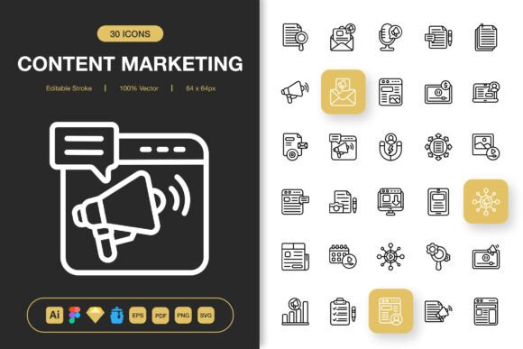 Content Marketing Icons: Graphics and Icons for Branding