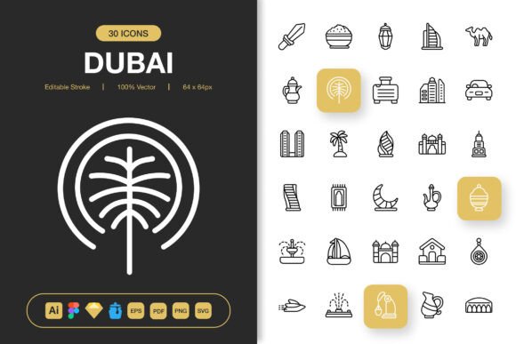 Dubai Icons Graphics