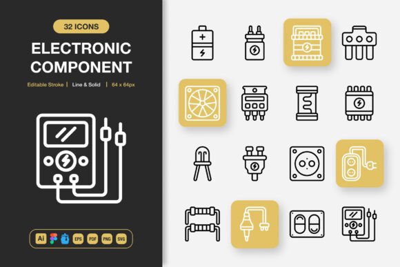 Electronic Component Icons