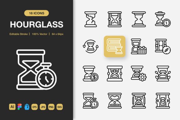 Hourglass Outline Icons Review