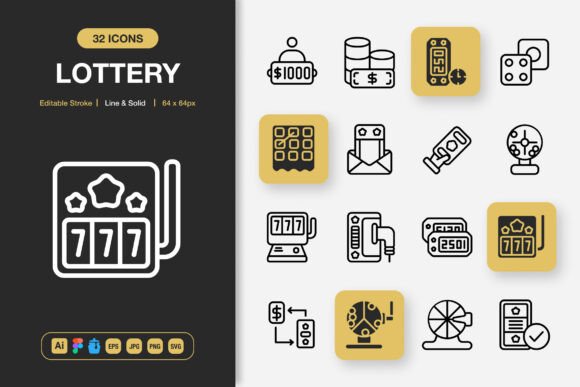 Lottery Icons: Modern Graphics for Local Branding