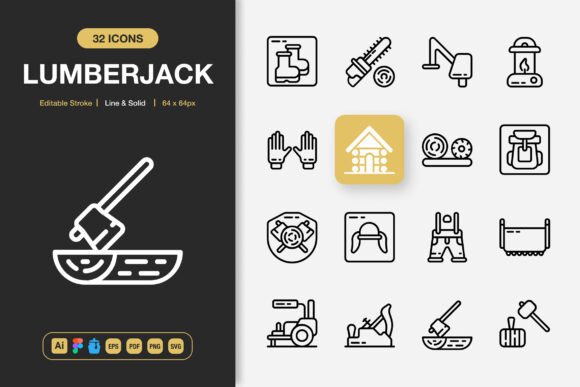 Lumberjack Icons: Graphics for Real Projects