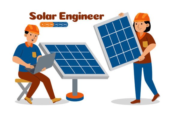 Man and Woman Solar Engineer Profession Review