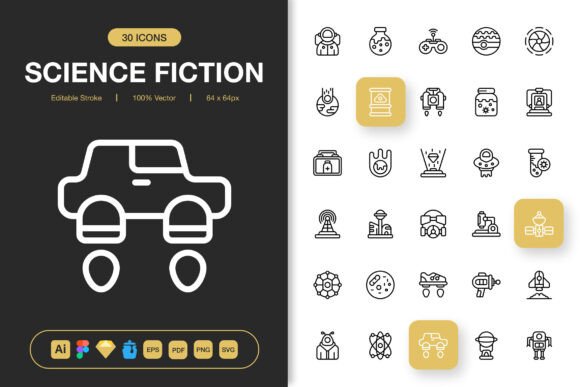Science Fiction Icons Graphics