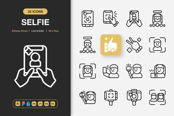 Selfie Icons: Graphics for Every Project