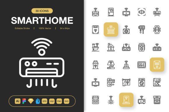 Smarthome Icons: Graphics for Modern Design