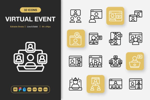 Virtual Event Icons: Graphics for Crafters