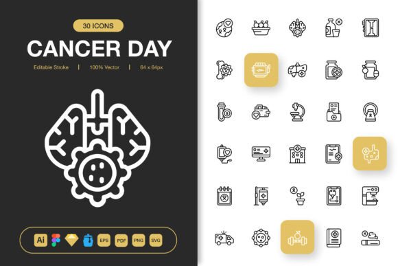 World Cancer Day Icons: Graphics and Icons for Impact